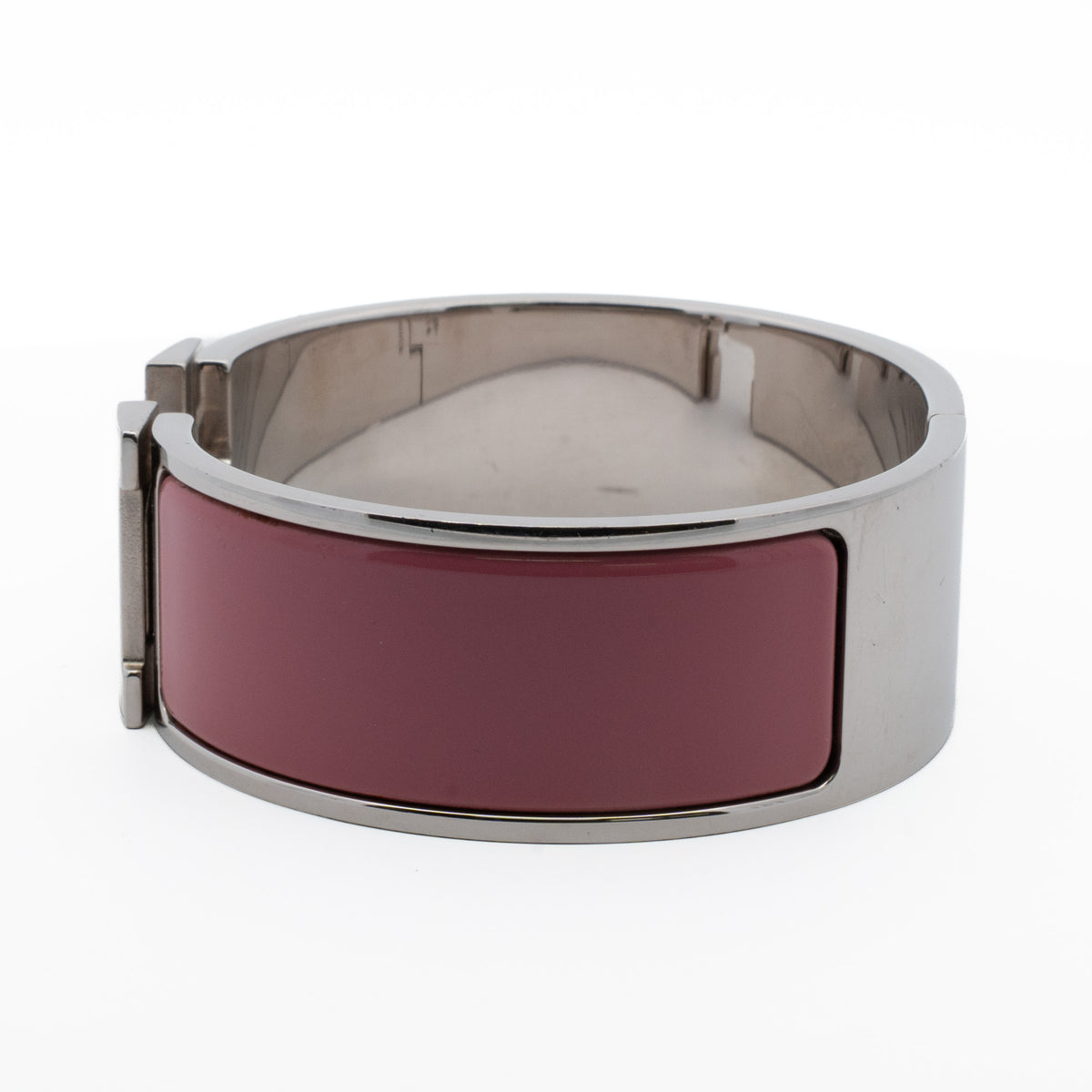 Hermes Clic Clac H Rose Velours Bracelet