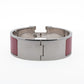 Hermes Clic Clac H Rose Velours Bracelet
