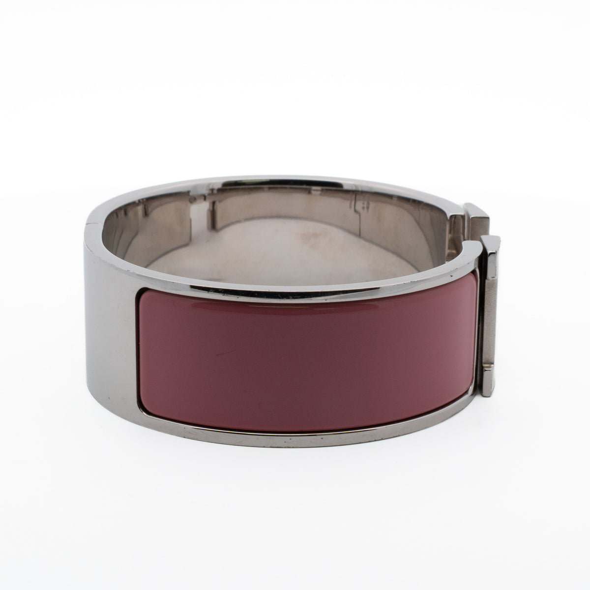 Hermes Clic Clac H Rose Velours Bracelet