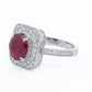 18ct White Gold Burmese Ruby Diamond Ring