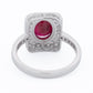 18ct White Gold Burmese Ruby Diamond Ring