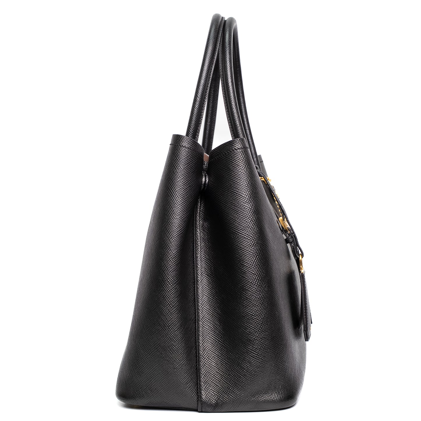 Prada Saffiano Lux Black Leather Tote