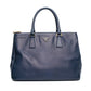 Prada Saffiano Blue Leather Tote Bag
