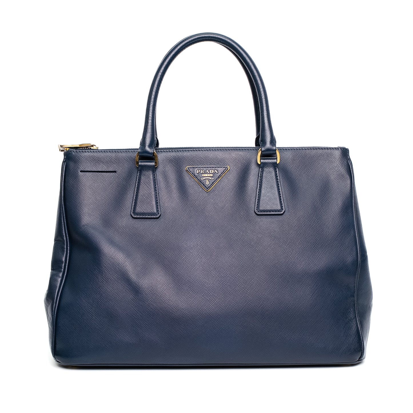 Prada Saffiano Blue Leather Tote Bag