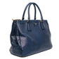 Prada Saffiano Blue Leather Tote Bag