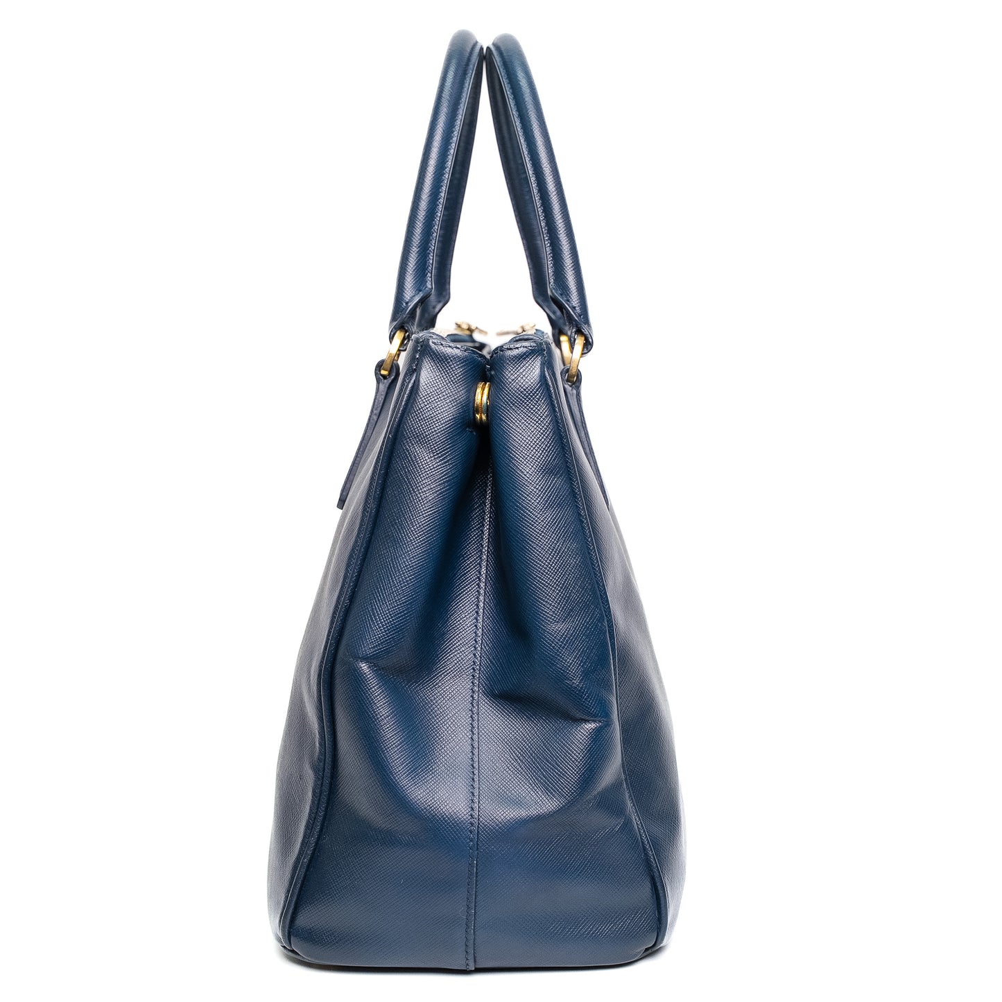 Prada Saffiano Blue Leather Tote Bag