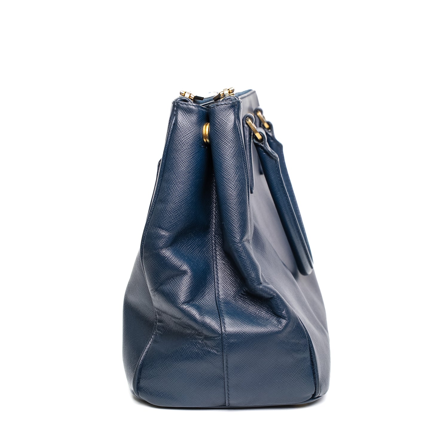 Prada Saffiano Blue Leather Tote Bag