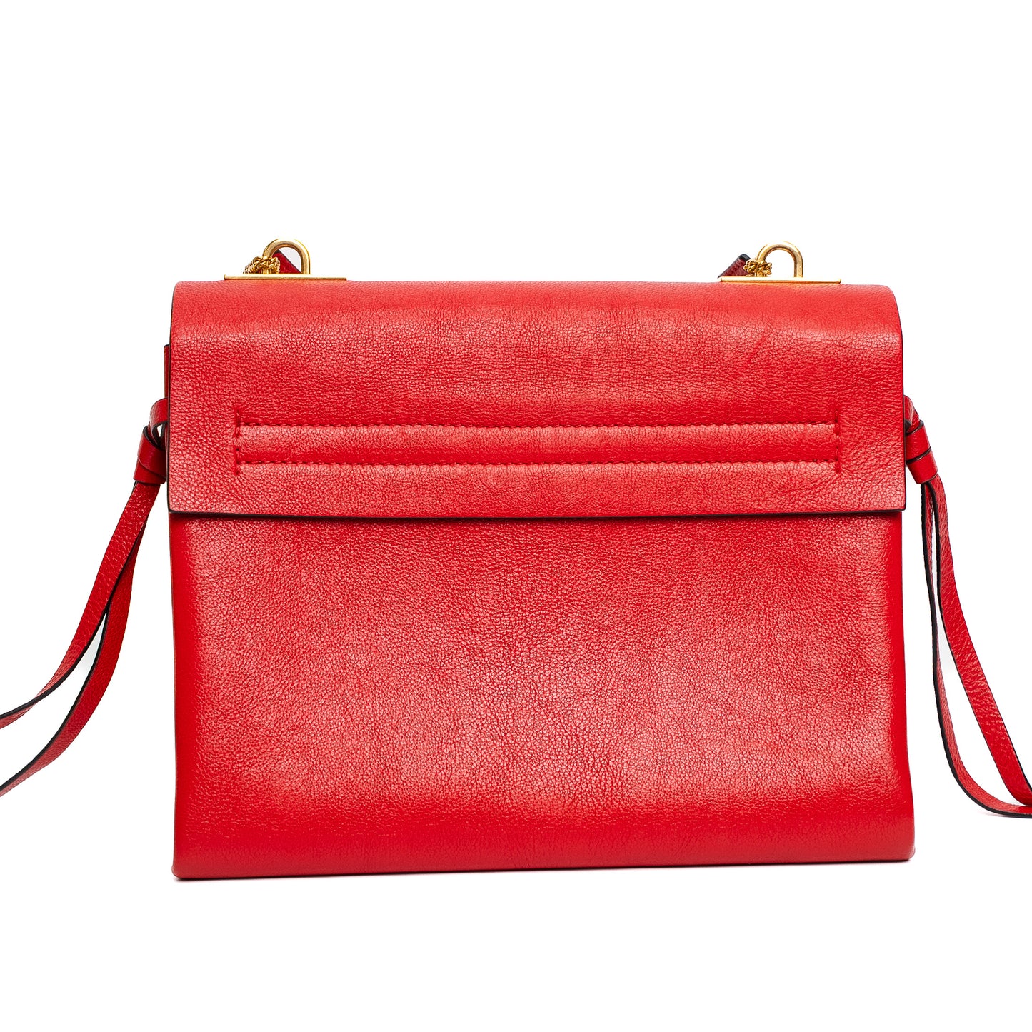 Valentino VRing Red Calfskin Shoulder Bag