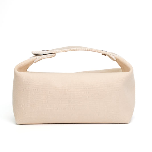 Hermes Cotton Canvas Case Beige Pouch