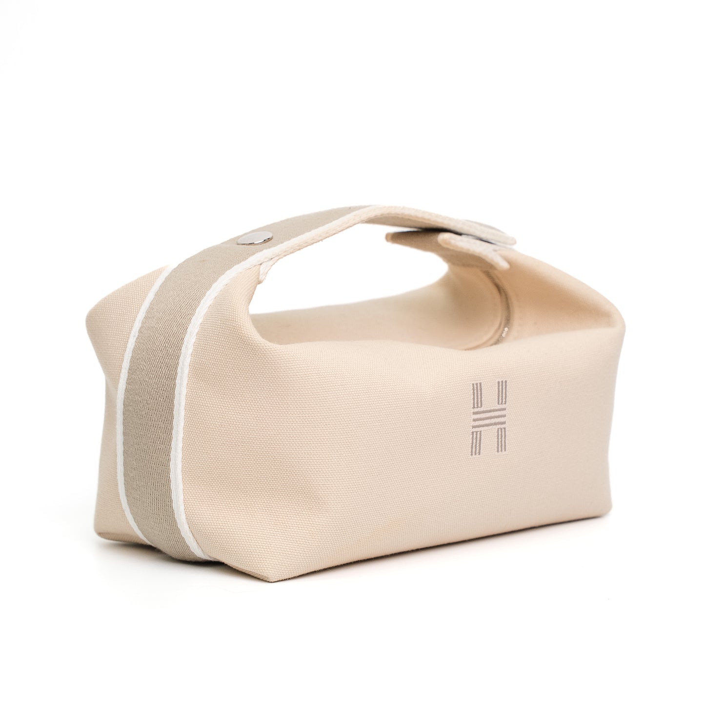 Hermes Cotton Canvas Case Beige Pouch
