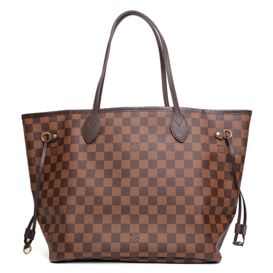 Louis Vuitton Neverfull MM Damier Ebene Tote Bag