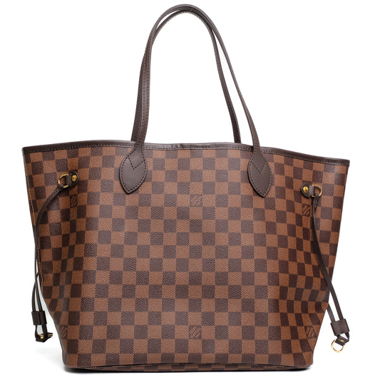 Louis Vuitton Neverfull MM Damier Ebene Tote Bag