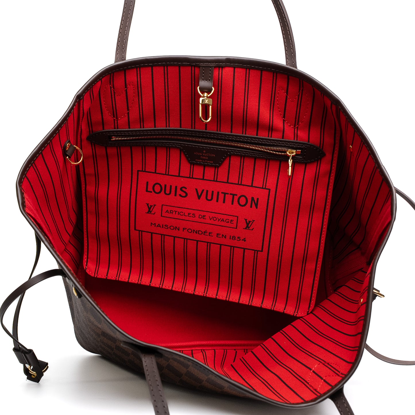 Louis Vuitton Neverfull MM Damier Ebene Tote Bag