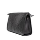 Gucci Jumbo GG Black Leather Zip Clutch Pouch Set