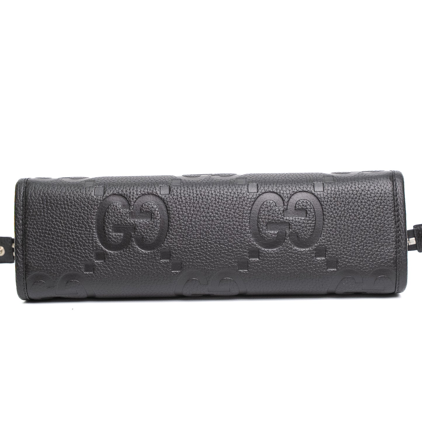 Gucci Jumbo GG Black Leather Zip Clutch Pouch Set