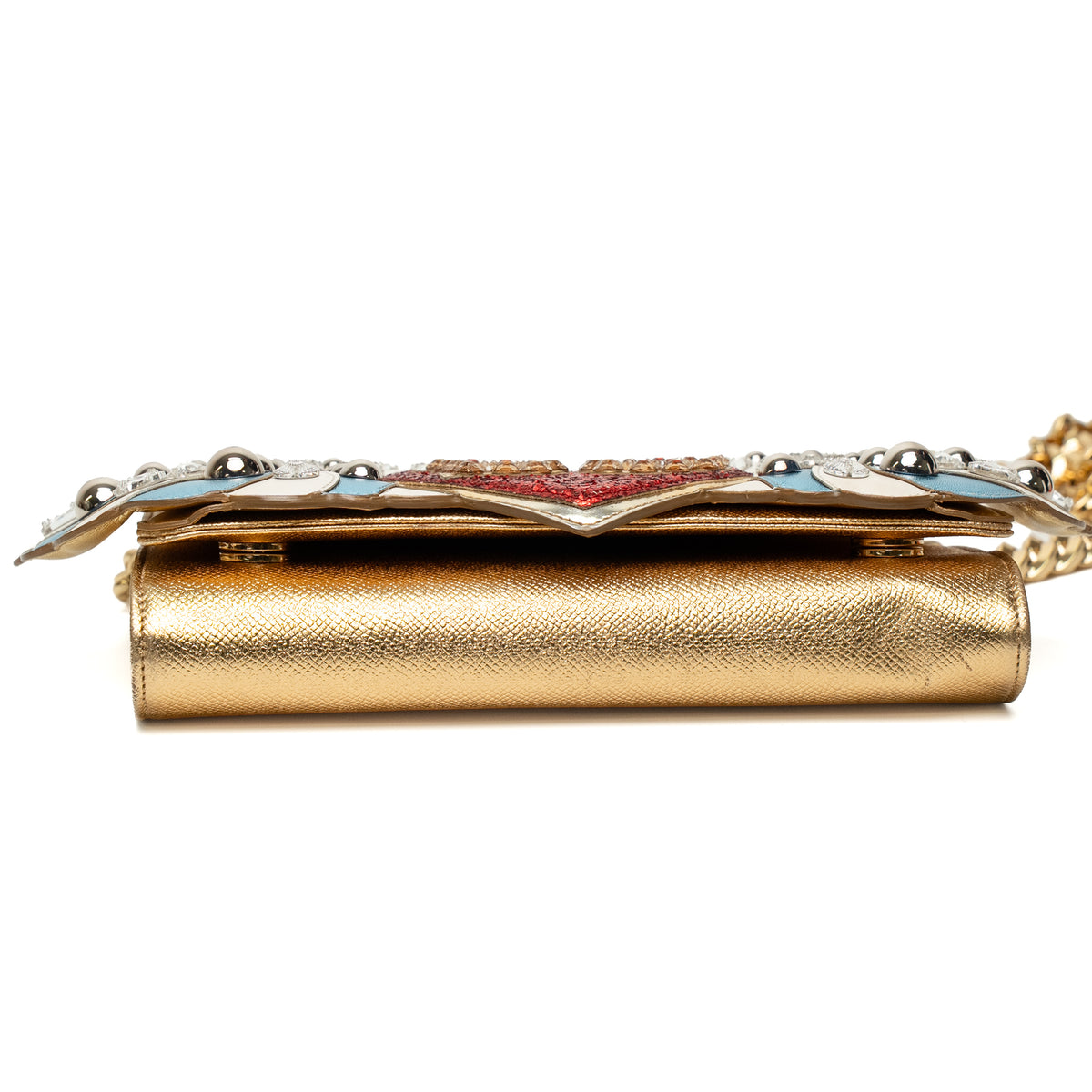 Dolce & Gabbana Gold DG Angel Chain Clutch