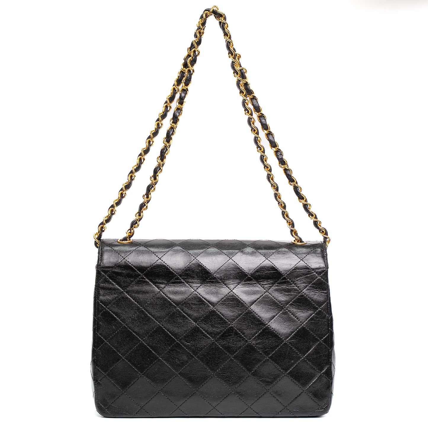 Chanel Envelope Flap Black Lambskin Shoulder Bag