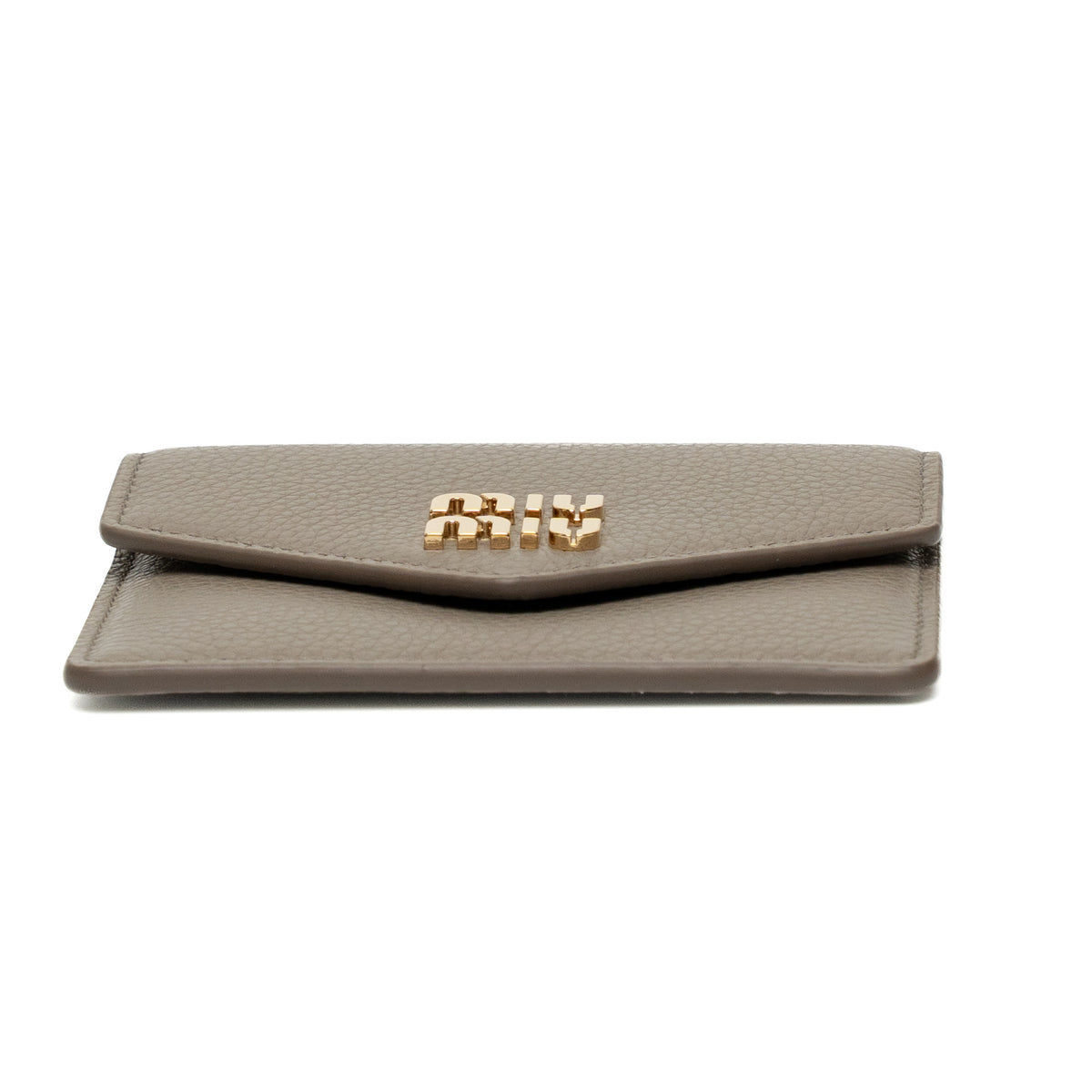 Miu Miu Vitello Daino Argilla Trifold Wallet