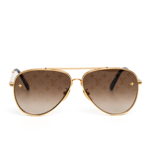 Louis Vuitton LV Pilot Gold Sunglasses