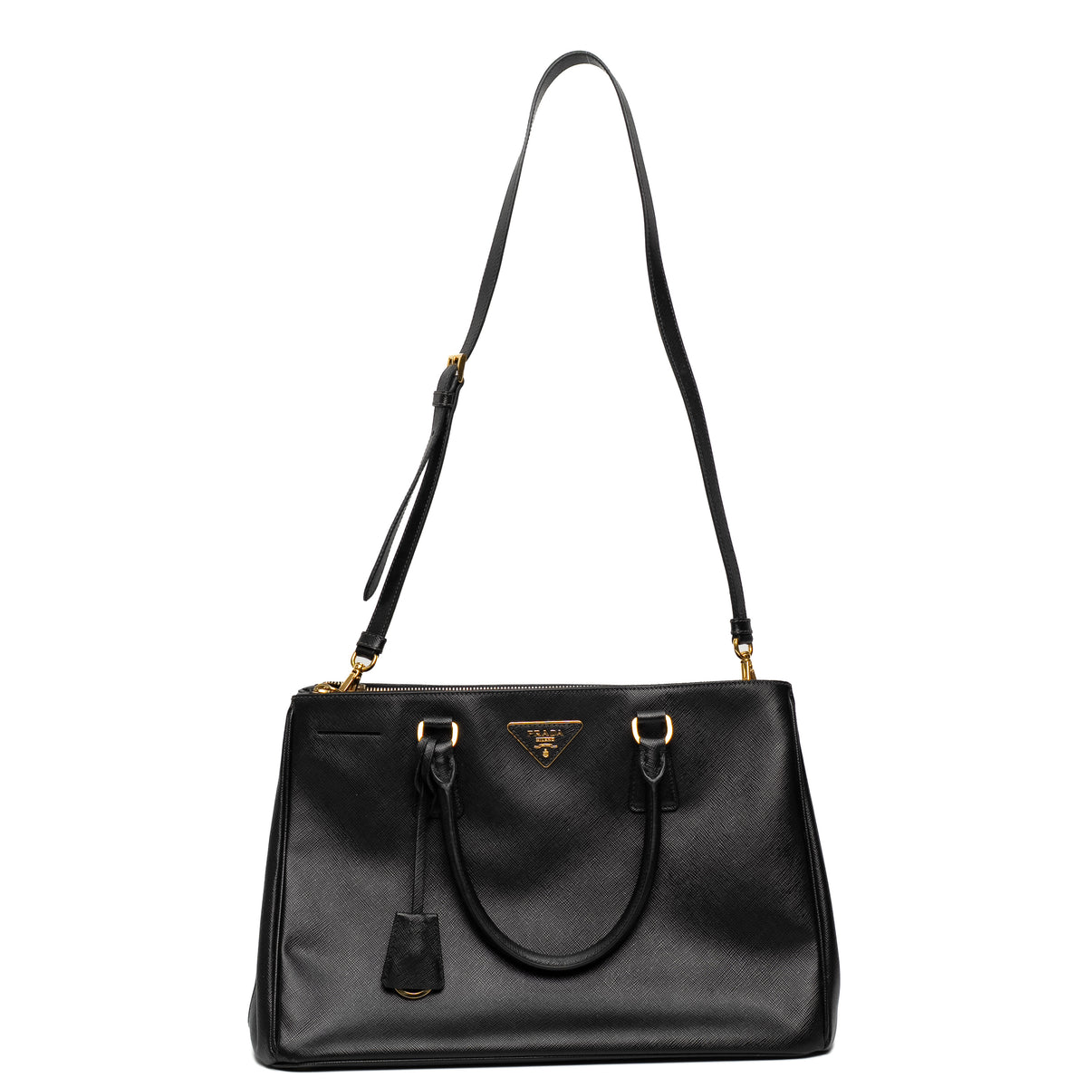 Prada Galleria Large Black Saffiano Leather Bag
