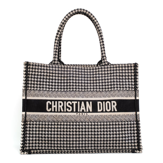 Dior Book Tote Black White Canvas Tote