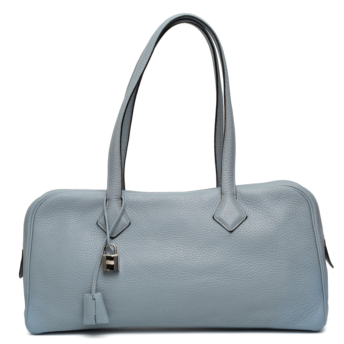 Hermes Victoria 35 Bleu Paradis Clemence Shoulder Bag