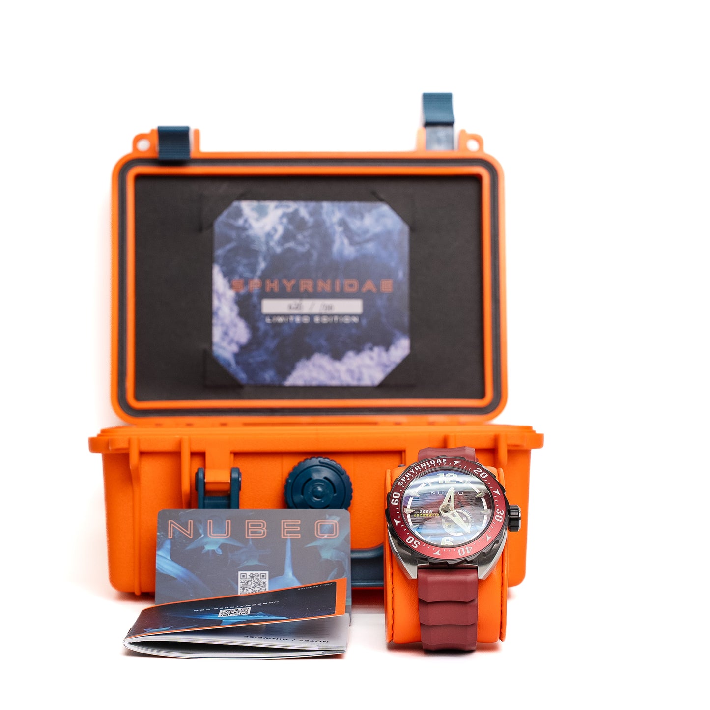 Nubeo Sphyrnidae Neptone Red Automatic Watch