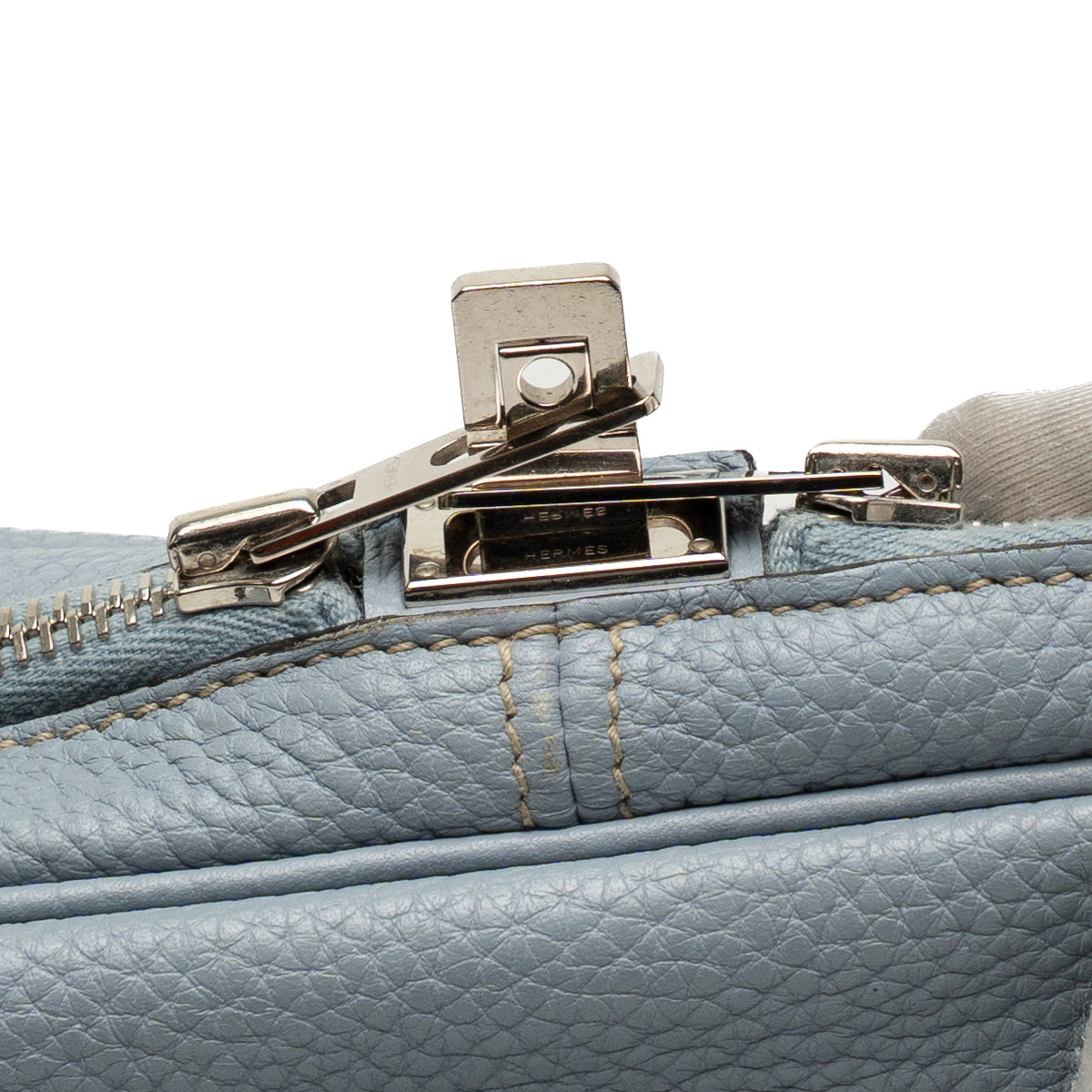 Hermes Victoria 35 Bleu Paradis Clemence Shoulder Bag