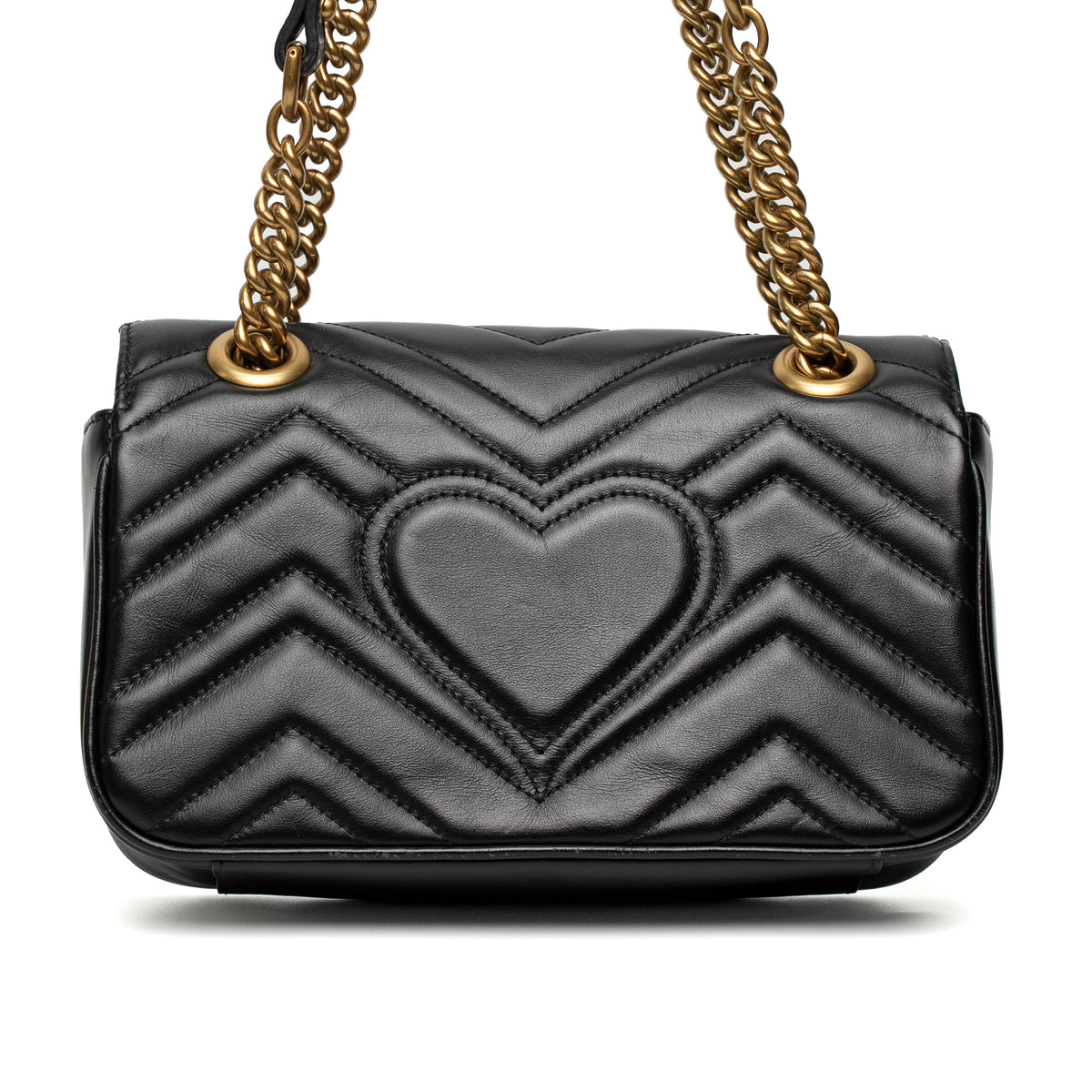 Gucci GG Marmont Small Black Leather Shoulder Bag