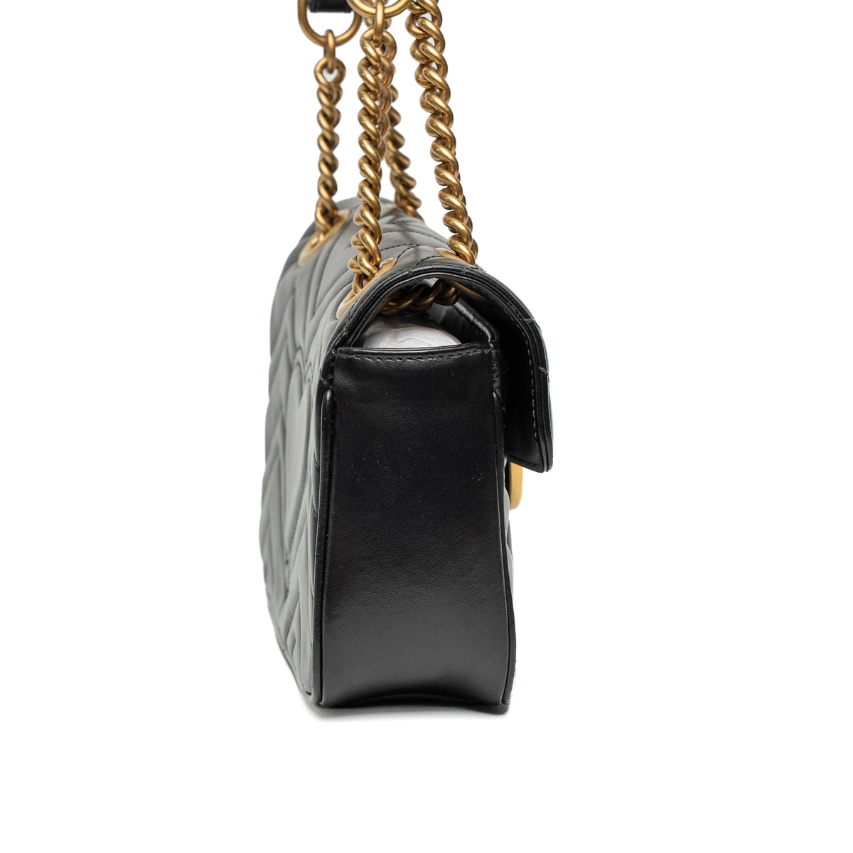 Gucci GG Marmont Small Black Leather Shoulder Bag