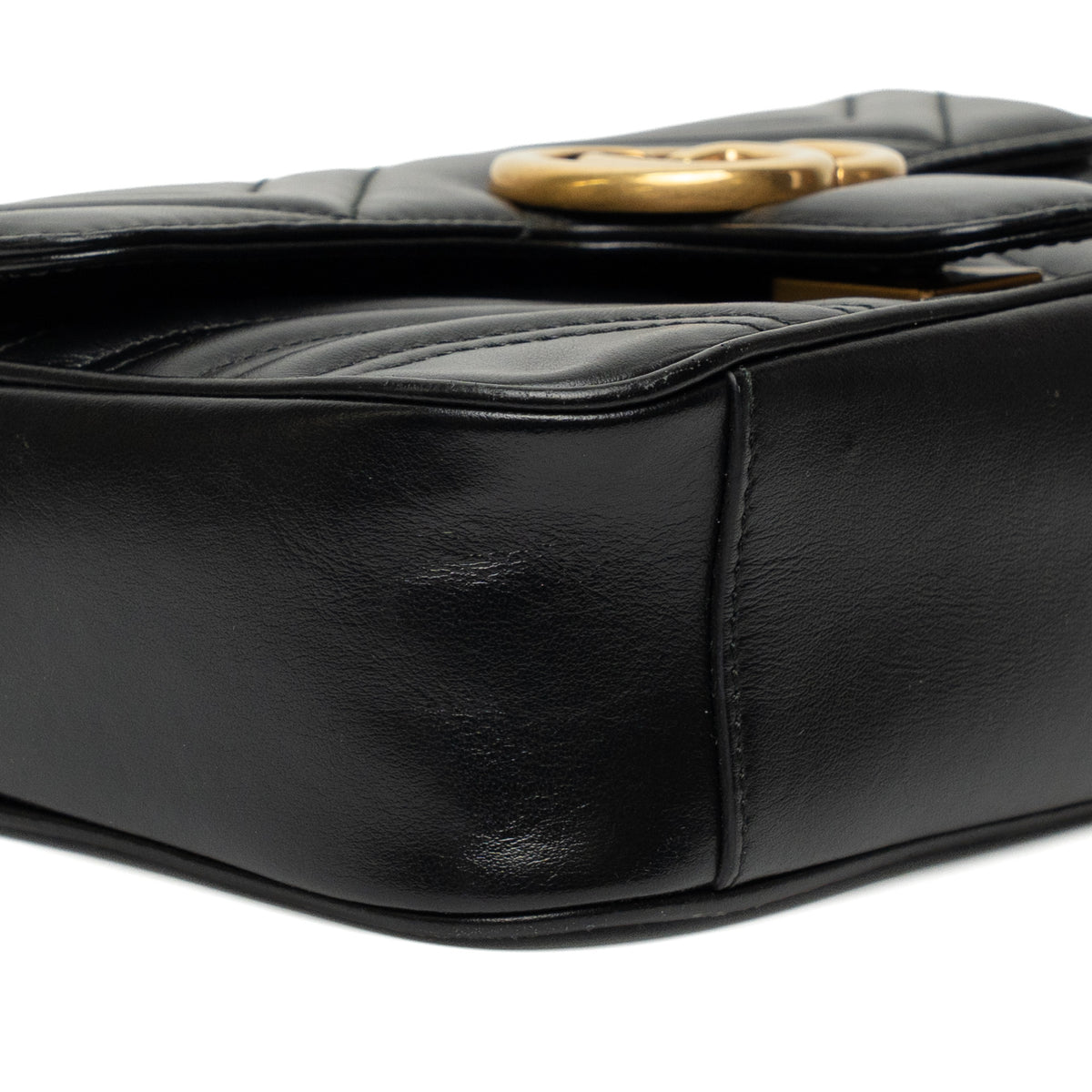 Gucci GG Marmont Small Black Leather Shoulder Bag