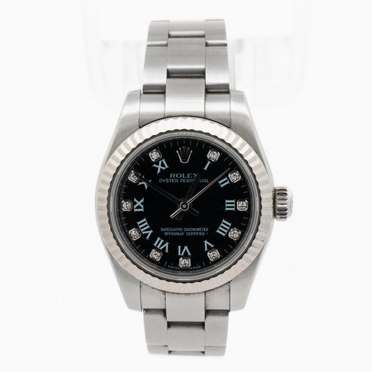 Rolex Oyster Perpetual Black Dial Watch