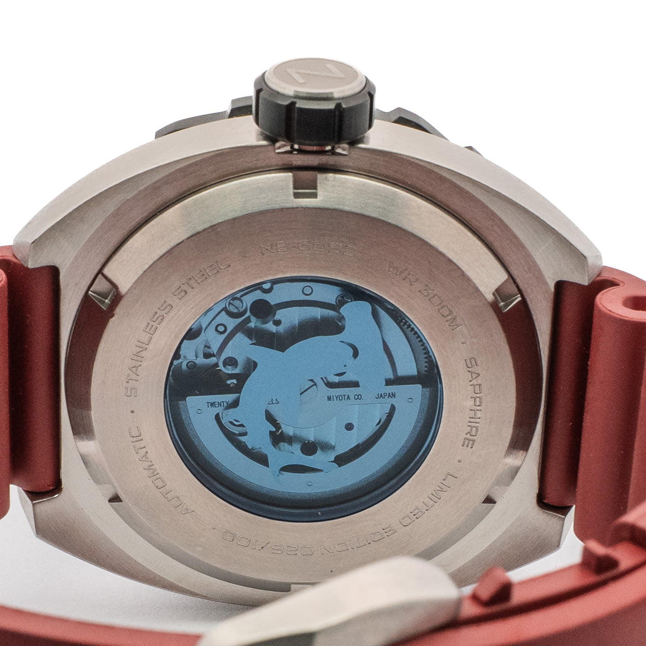 Nubeo Sphyrnidae Neptone Red Automatic Watch