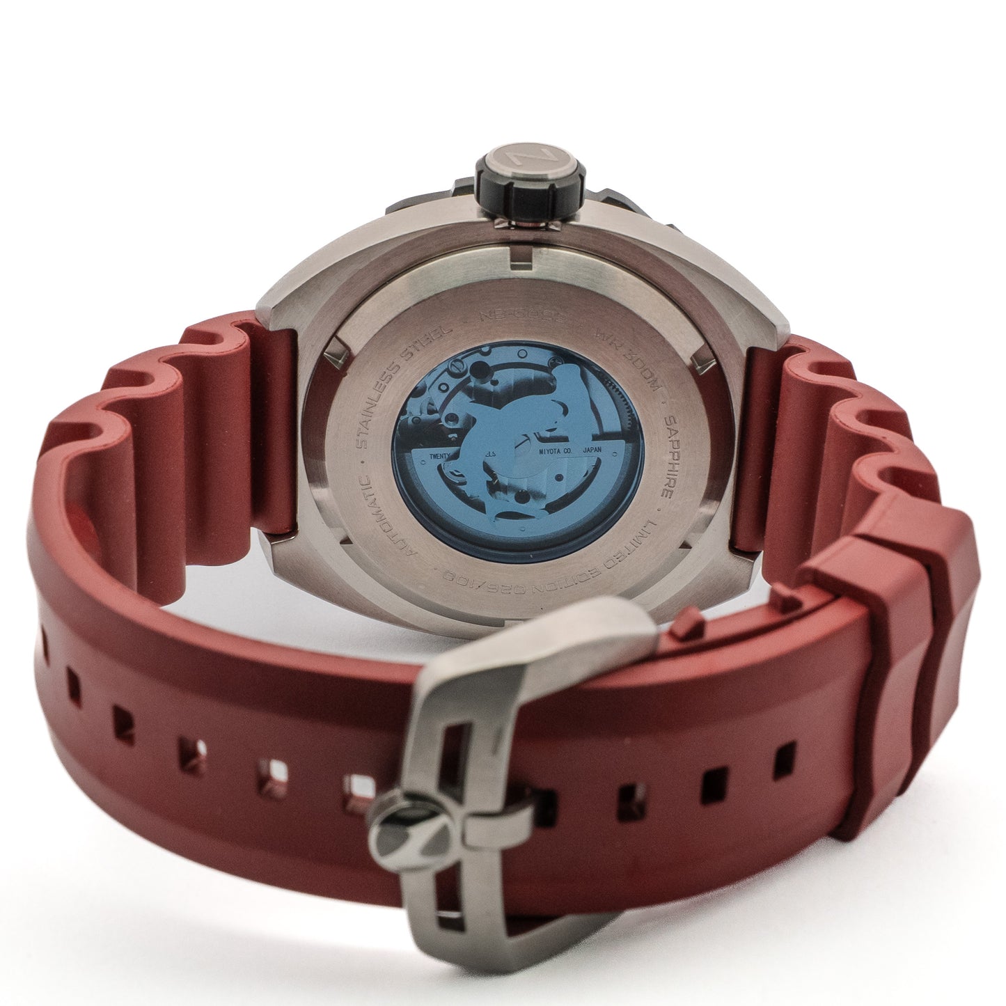 Nubeo Sphyrnidae Neptone Red Automatic Watch