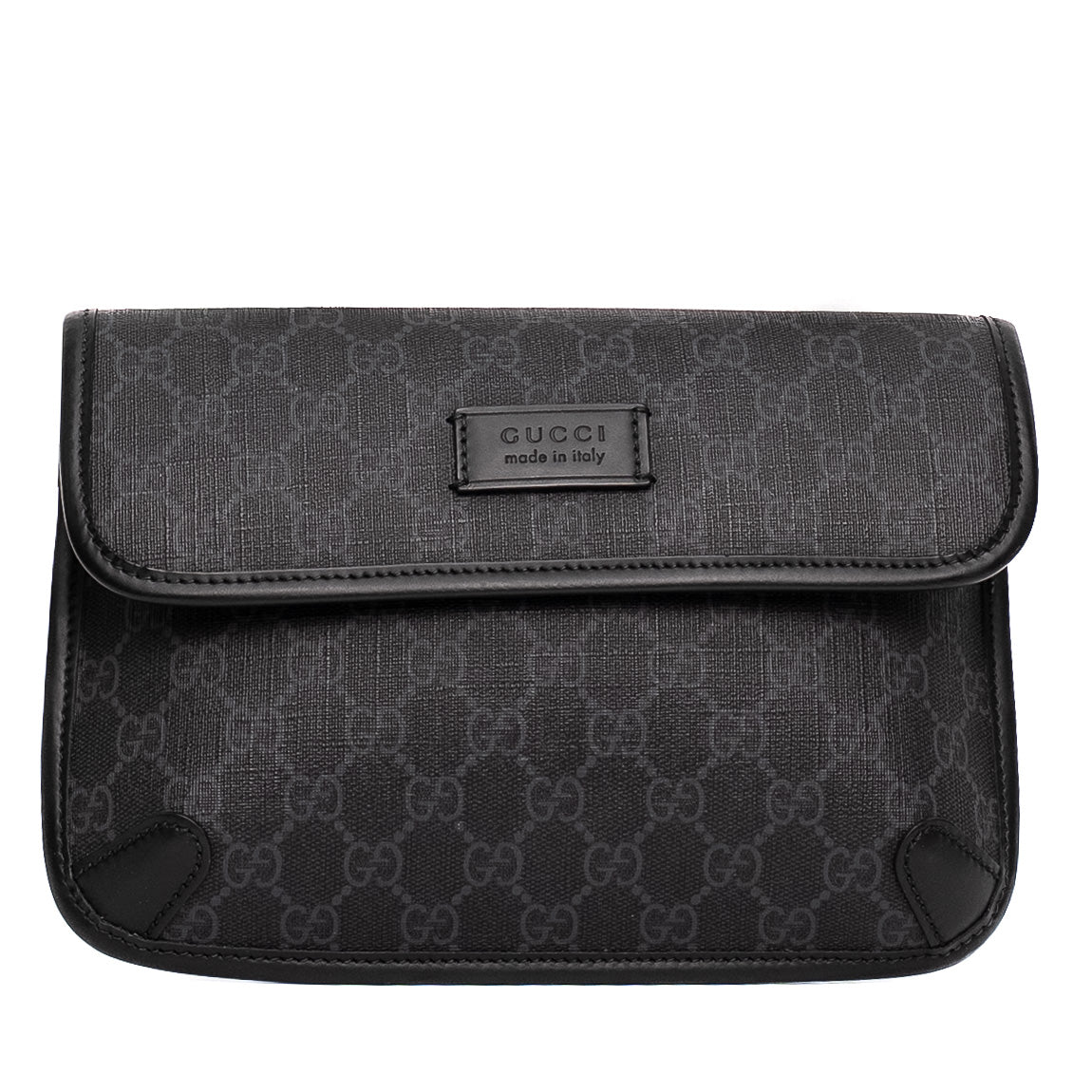 Gucci GG Supreme Black Canvas Belt Bag