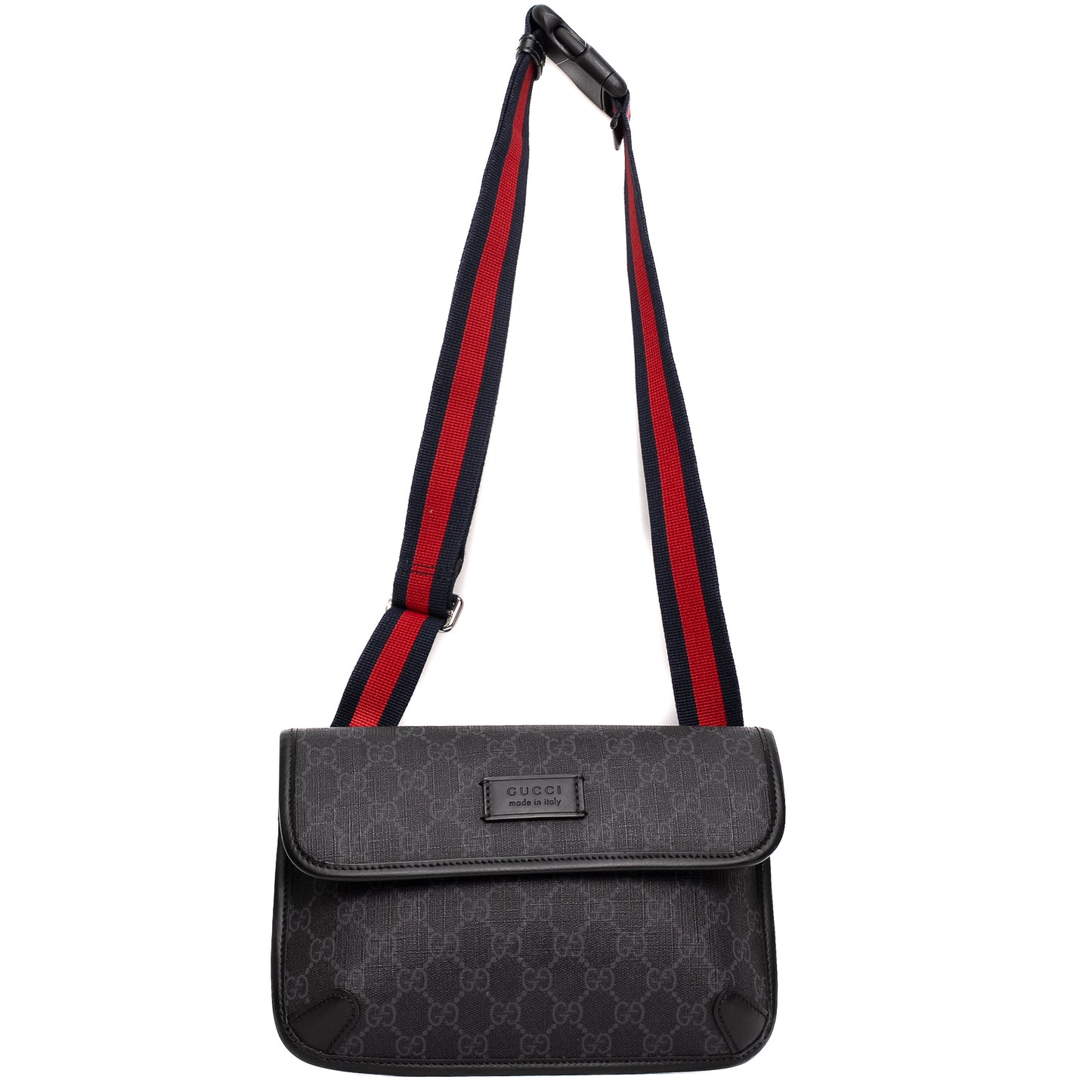 Gucci GG Supreme Black Canvas Belt Bag