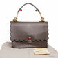Fendi Kan I Grey Leather Shoulder Bag