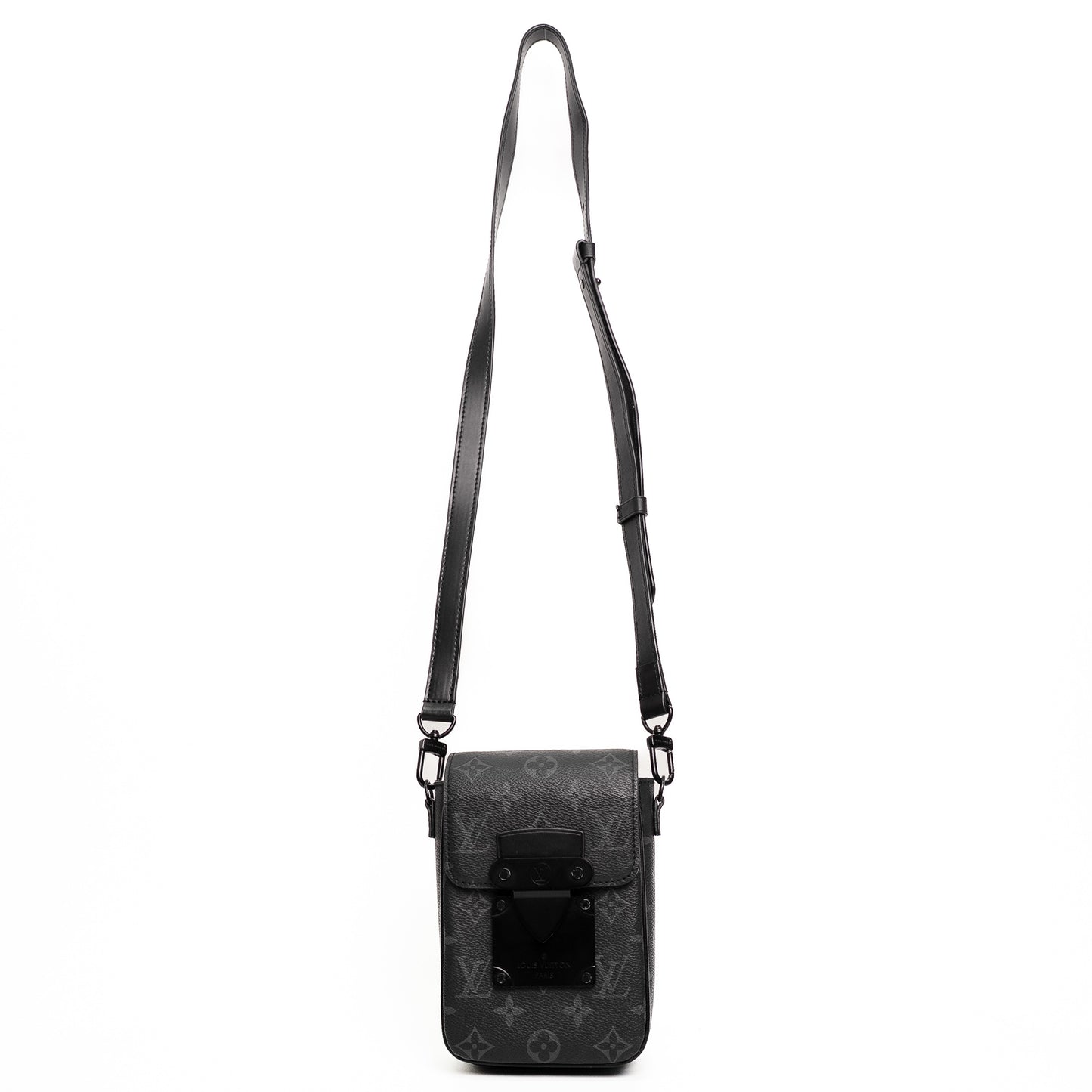 Louis Vuitton S-Lock Vertical Monogram Eclipse Crossbody Bag
