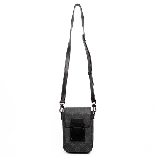 Louis Vuitton S-Lock Vertical Monogram Eclipse Crossbody Bag