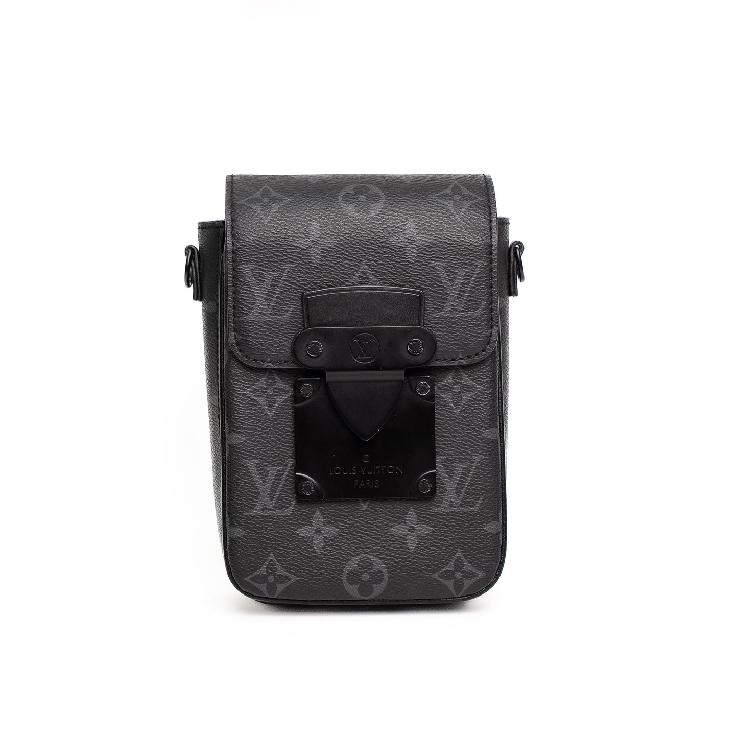 Louis Vuitton S-Lock Vertical Monogram Eclipse Crossbody Bag