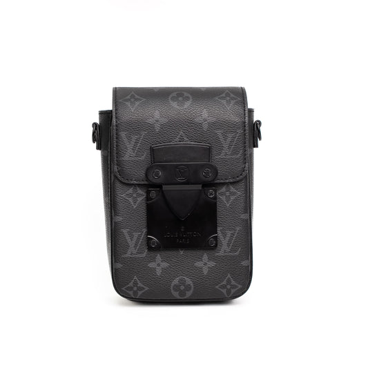 Louis Vuitton S-Lock Vertical Monogram Eclipse Crossbody Bag