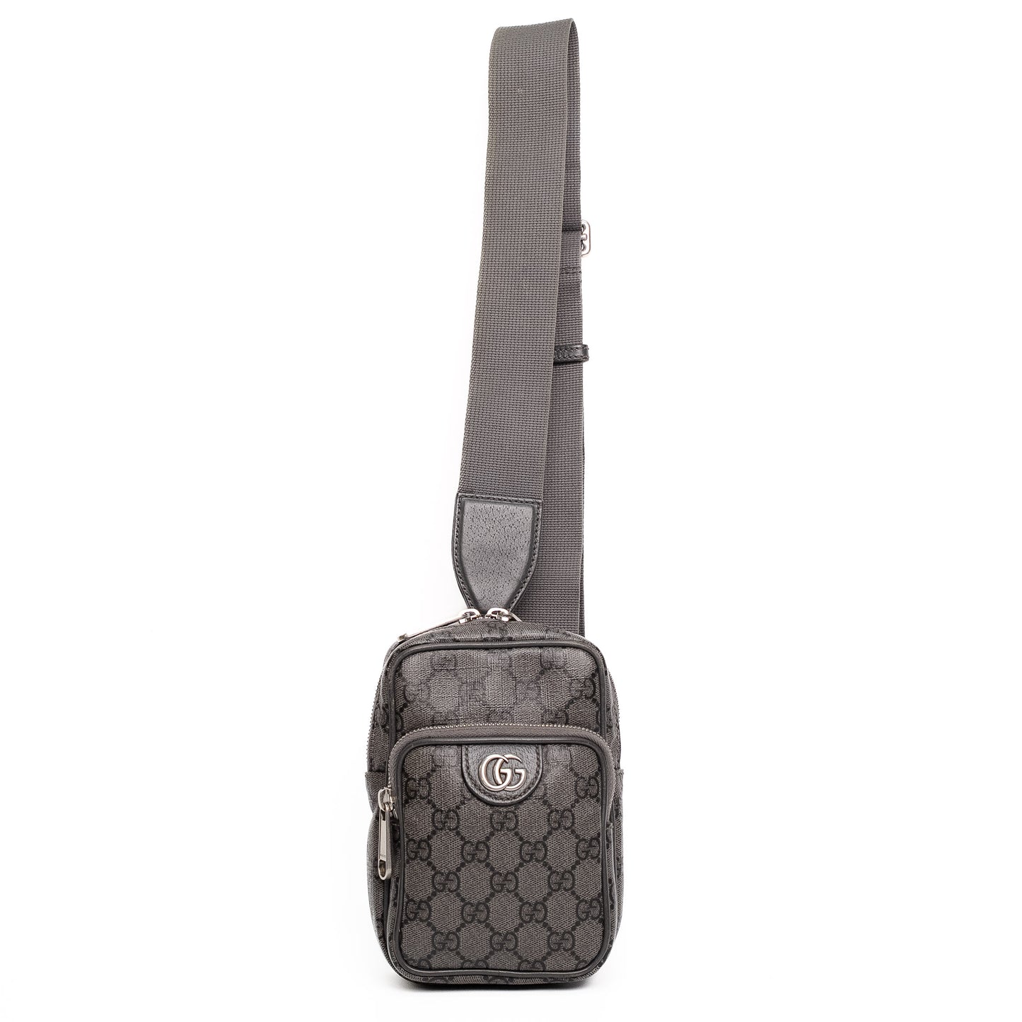 Gucci Ophidia GG Grey Canvas Sling Bag