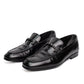 Tod's Black Leather Metal Detail Loafers