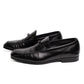 Tod's Black Leather Metal Detail Loafers
