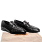 Tod's Black Leather Metal Detail Loafers