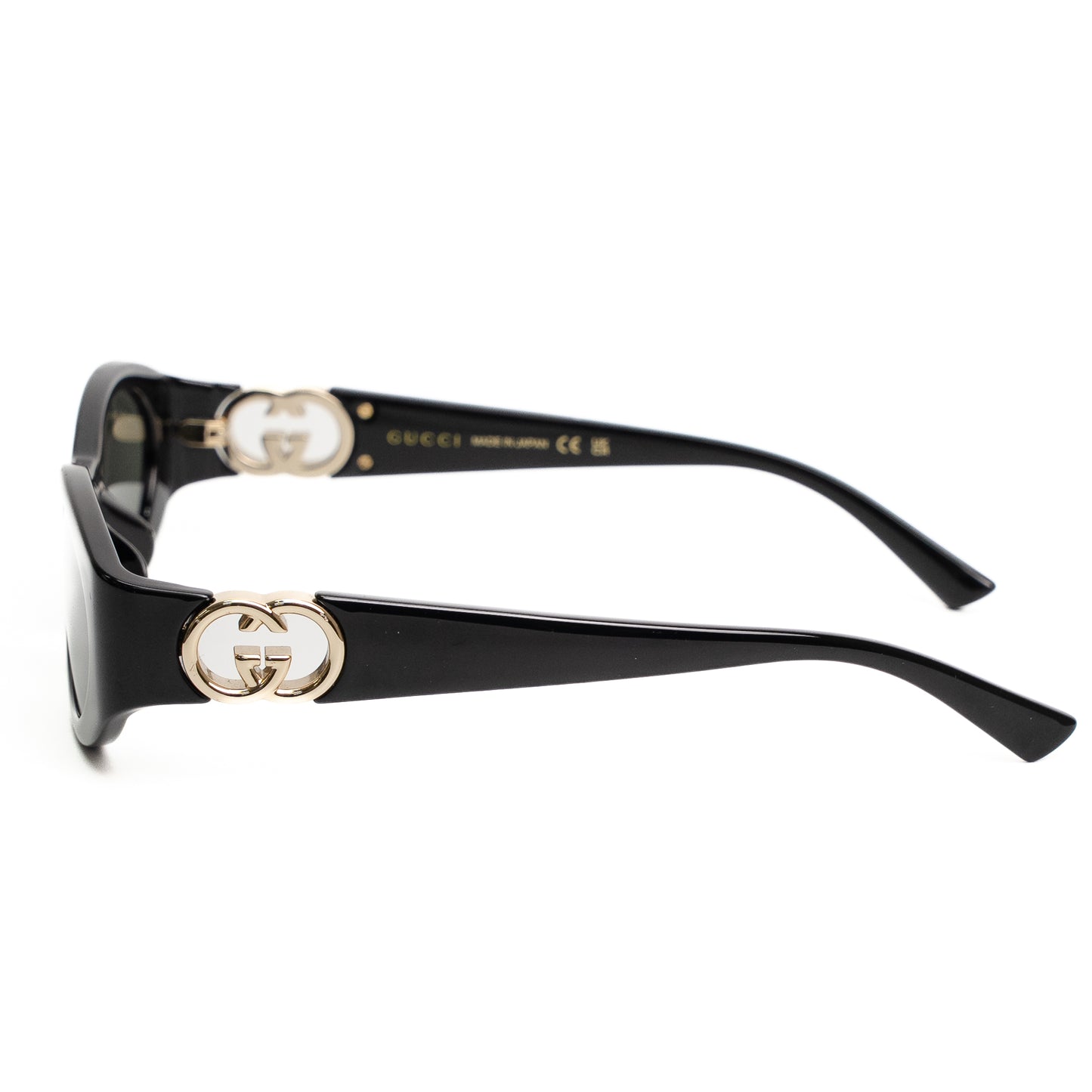 Gucci Black Oval Frame Sunglasses