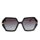 Bvlgari Black Geometric Acetate Sunglasses