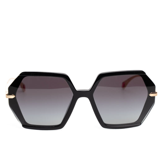 Bvlgari Black Geometric Acetate Sunglasses