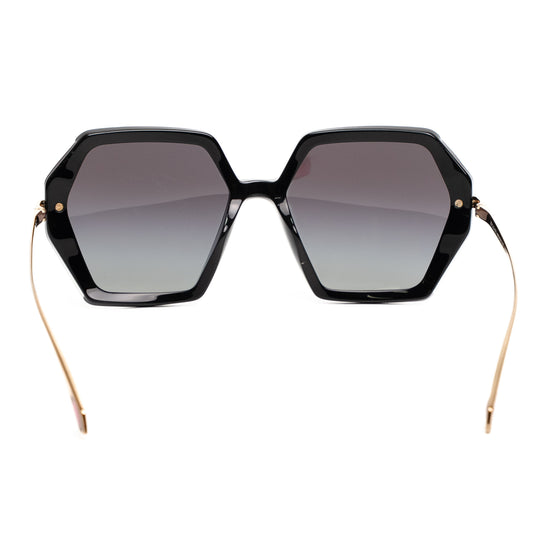 Bvlgari Black Geometric Acetate Sunglasses