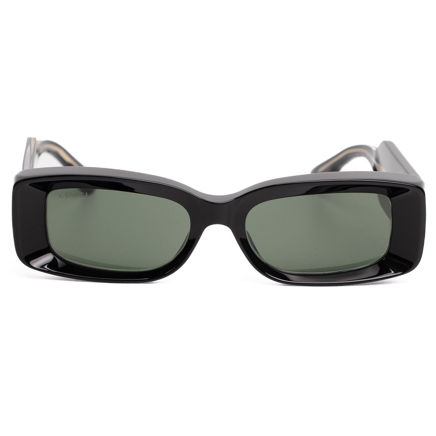 Gucci Black Rectangle Acetate Sunglasses
